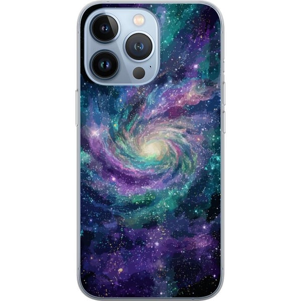 Kompatibelt Mobilskal till Apple iPhone 13 Pro Färgsprakande spiralgalax i rymden med stjärnor nebulosor och kosmiskt ljus