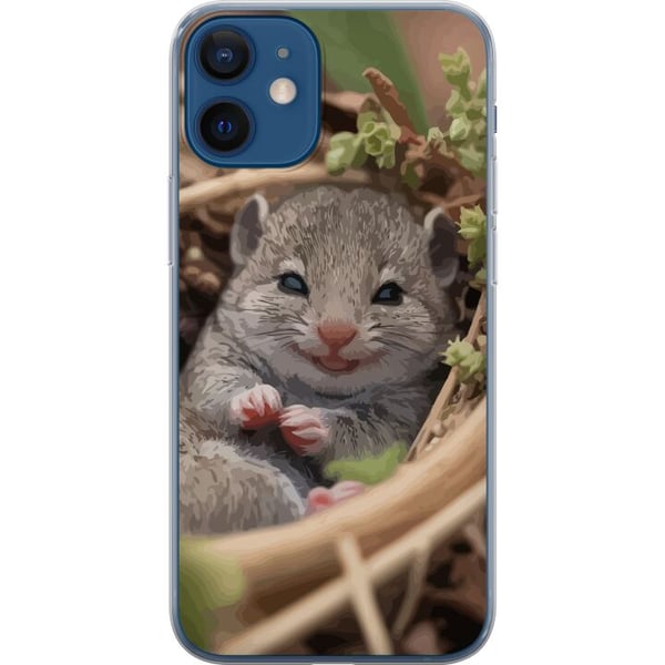 Kompatibel Mobilcover til Apple iPhone 12 Råtta Leende Djurmotiv Stadsmotiv Urban Grafisk Design