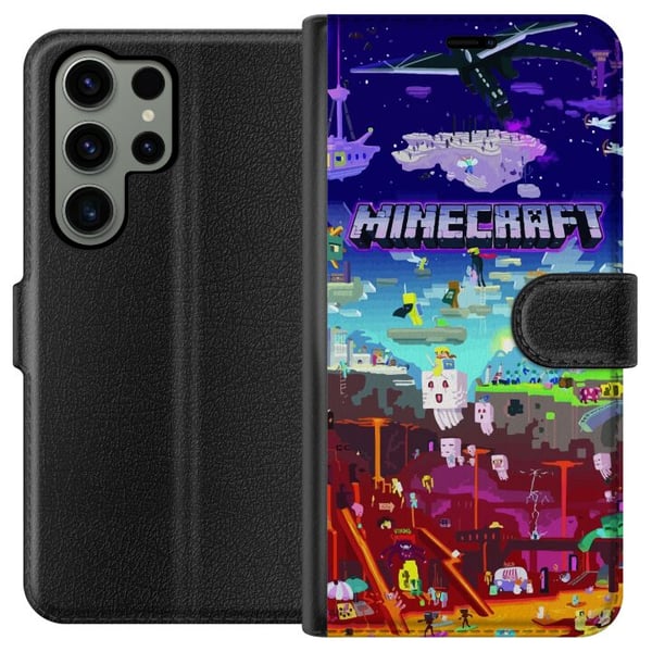 Kompatibel Tegnebogsetui til Samsung Galaxy S23 Ultra Minecraft Kompatibel Tegnebogsetui til Samsung Galaxy S23 Ultra Minecraft