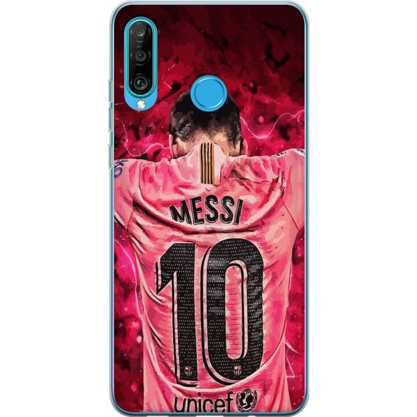 Kompatibel Mobilcover til Huawei P30 lite Messi Fotboll Barcelona Argentina Motiv Legendarisk Spelare