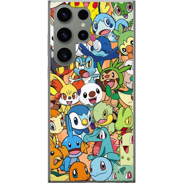 Kompatibel Mobilcover til Samsung Galaxy S23 Ultra Pokémon-design – Pikachu-collage i farverig illustration til samlere Kompatibel Mobilcover til Samsung Galaxy S23 Ultra Pokémon-design – Pikachu-collage i farverig illustration til samlere