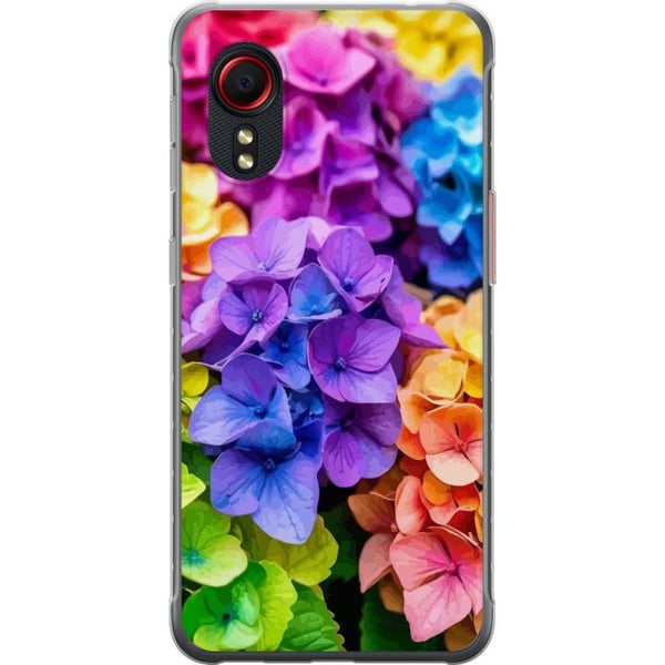Kompatibelt Mobildeksel til Samsung Galaxy Xcover 5 Hortensia hortensiablomster fargerike blomster regnbue blomstermønster lilla rosa blå gul oransje