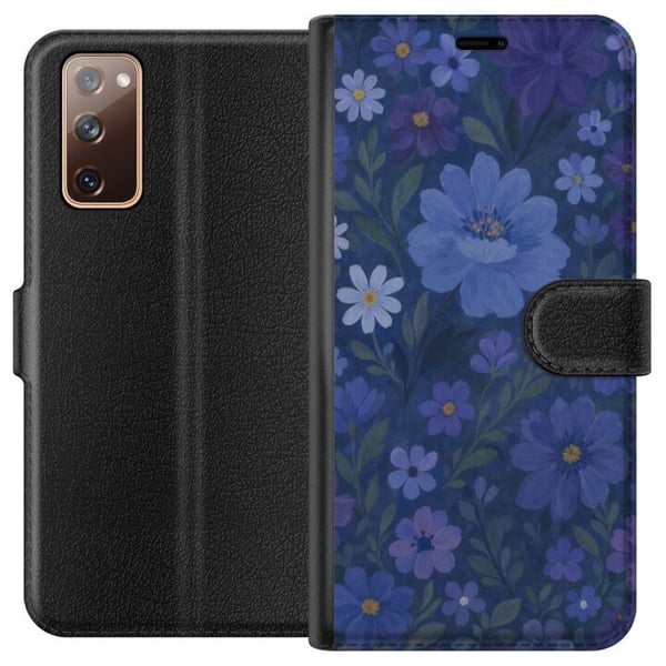 Kompatibelt Lommeboketui til Samsung Galaxy S20 FE Midnattsblomster i en dypblå drømmeaktig sommerkveld Kompatibelt Lommeboketui til Samsung Galaxy S20 FE Midnattsblomster i en dypblå drømmeaktig sommerkveld