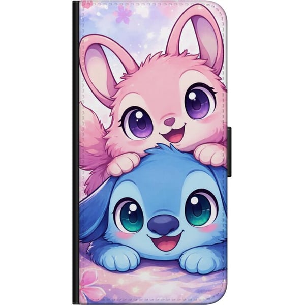 Kompatibelt Lommeboketui til Samsung Galaxy A03s Søt kawaii-illustrasjon med rosa og blå fantasidyr, store øyne og myke farger, perfekt dekorasjon fo