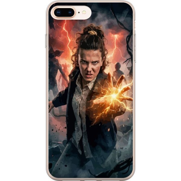 Yhteensopiva Puhelinkuori Apple iPhone 8 Plus Fantasiamuotokuva nuoresta naisesta, jolla on salamaenergiaa, tumma tausta, dramaattinen toiminnallinen Yhteensopiva Puhelinkuori Apple iPhone 8 Plus Fantasiamuotokuva nuoresta naisesta, jolla on salamaenergiaa, tumma tausta, dramaattinen toiminnallinen