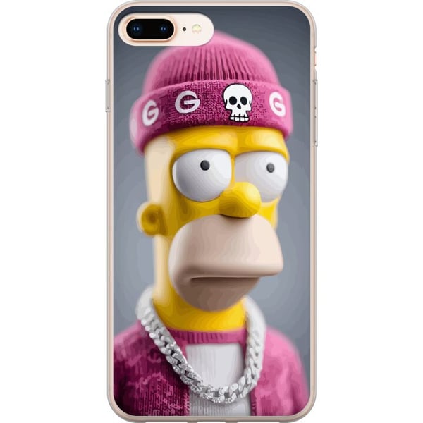 Yhteensopiva Puhelinkuori Apple iPhone 8 Plus Homer Simpsonin inspiroima hahmo, jolla on vaaleanpunainen pipo, ketju ja katutyyli – täydellinen Simps Yhteensopiva Puhelinkuori Apple iPhone 8 Plus Homer Simpsonin inspiroima hahmo, jolla on vaaleanpunainen pipo, ketju ja katutyyli – täydellinen Simps