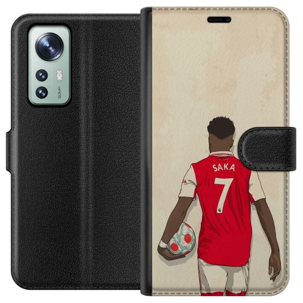 Kompatibelt Lommeboketui til Xiaomi 12 Saka Fotboll Arsenal FC Motiv Spelare Premier League