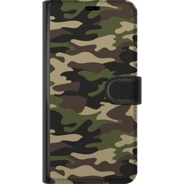 Kompatibel Tegnebogsetui til Samsung Galaxy A40 Militær