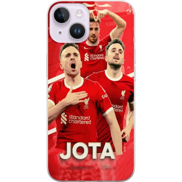 Yhteensopiva Puhelinkuori Apple iPhone 14 Plus Liverpool Jota juliste Portugali hyökkääjä kärkipelaaja Premier League Reds jalkapallo pelaaja seura s