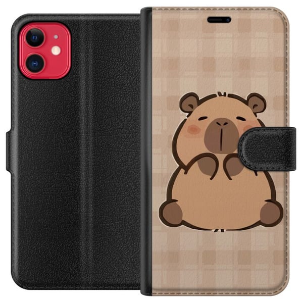 Kompatibel Tegnebogsetui til Apple iPhone 11 Mobilskal kawaii capybara flera figurer japansk stil Kompatibel Tegnebogsetui til Apple iPhone 11 Mobilskal kawaii capybara flera figurer japansk stil