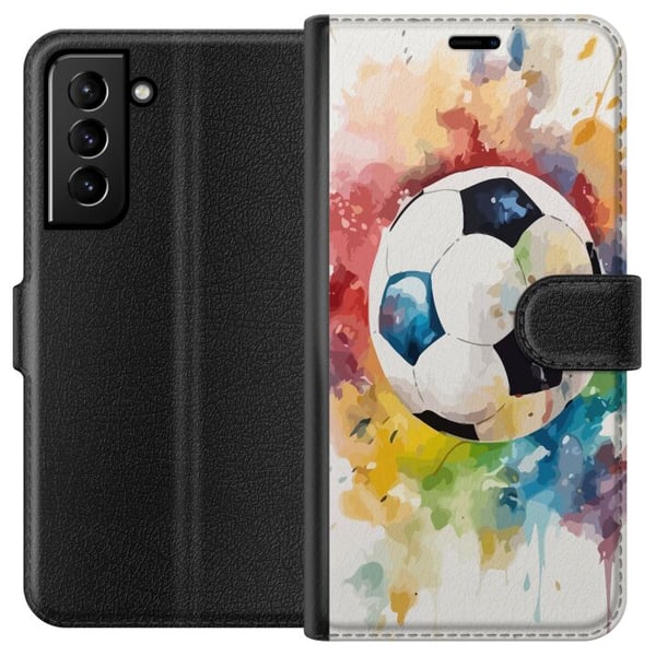 Kompatibel Tegnebogsetui til Samsung Galaxy S21+ 5G Fodbold