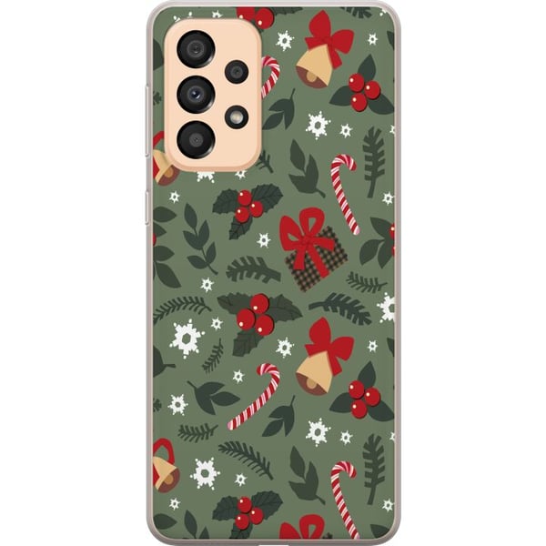Kompatibelt Mobilskal till Samsung Galaxy A33 5G God Jul mönster