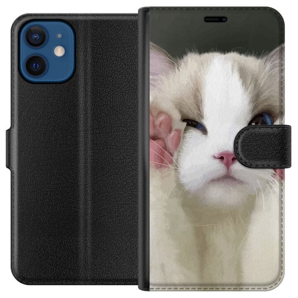 Yhteensopiva Lompakkokotelo Apple iPhone 12 mini Kissa