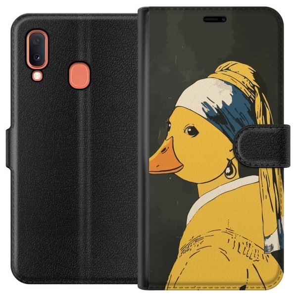 Kompatibelt Lommeboketui til Samsung Galaxy A20e Stilig And Kompatibelt Lommeboketui til Samsung Galaxy A20e Stilig And