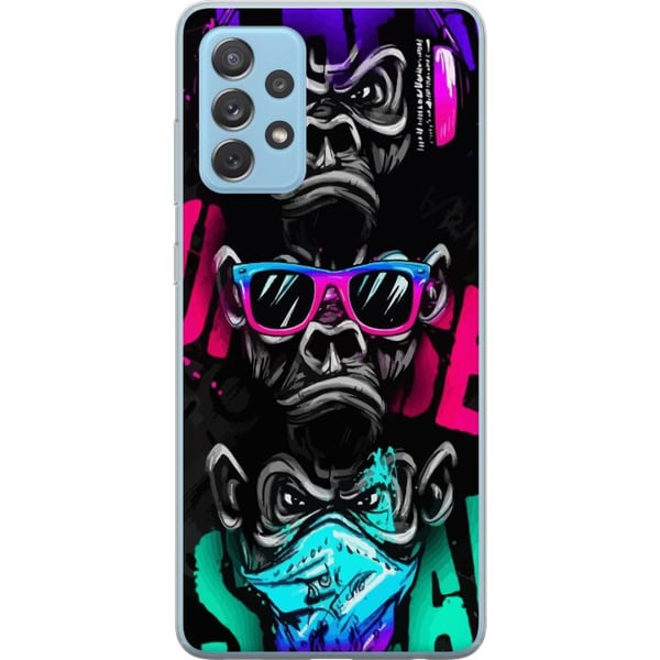 Kompatibelt Mobilskal till Samsung Galaxy A52 5G Tre apor konst – Graffitiinspirerat neonmotiv ser inget hör inget säger inget Kompatibelt Mobilskal till Samsung Galaxy A52 5G Tre apor konst – Graffitiinspirerat neonmotiv ser inget hör inget säger inget