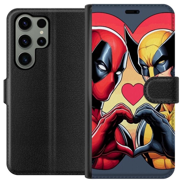Kompatibel Tegnebogsetui til Samsung Galaxy S23 Ultra Alle hjerternes dag Wolverine Kompatibel Tegnebogsetui til Samsung Galaxy S23 Ultra Alle hjerternes dag Wolverine
