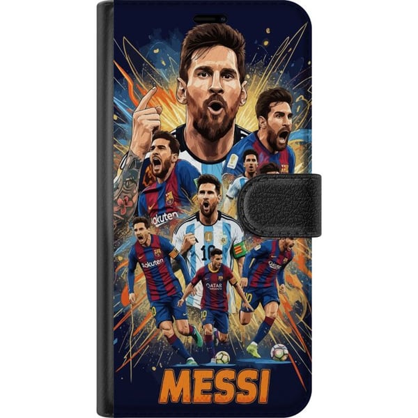 Kompatibel Tegnebogsetui til Samsung Galaxy S23 Messi-plakat Argentina Barcelona fodboldlegende GOAT verdensmesterskab nummer 10 fodboldspiller retro