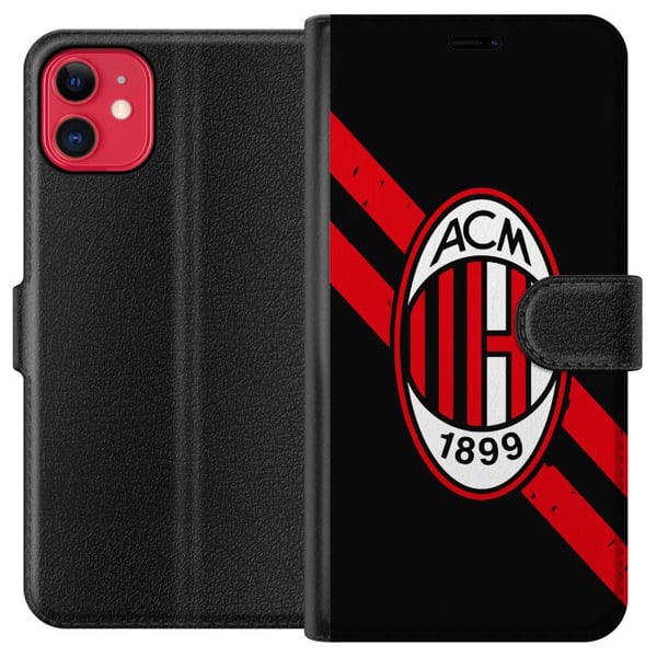Kompatibel Tegnebogsetui til Apple iPhone 11 AC Milan Kompatibel Tegnebogsetui til Apple iPhone 11 AC Milan