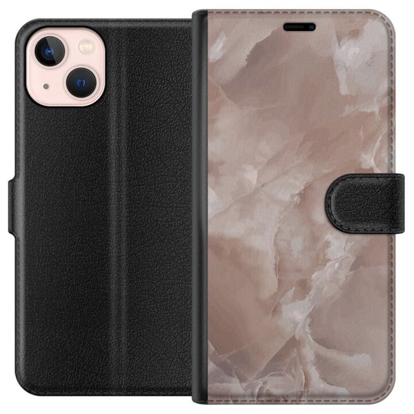 Kompatibelt Lommeboketui til Apple iPhone 13 mini Marmor Rosa Kompatibelt Lommeboketui til Apple iPhone 13 mini Marmor Rosa