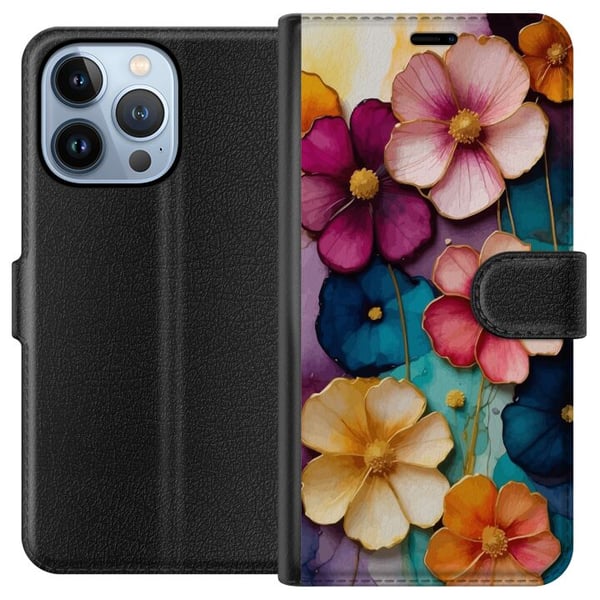 Yhteensopiva Lompakkokotelo Apple iPhone 13 Pro Kukat Värit