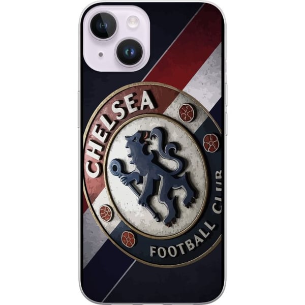 Kompatibelt Mobildeksel til Apple iPhone 14 Plus Chelsea FC-emblem i 3D-stil med blå, hvite og røde detaljer som gir et kraftfullt, elegant sportsmot