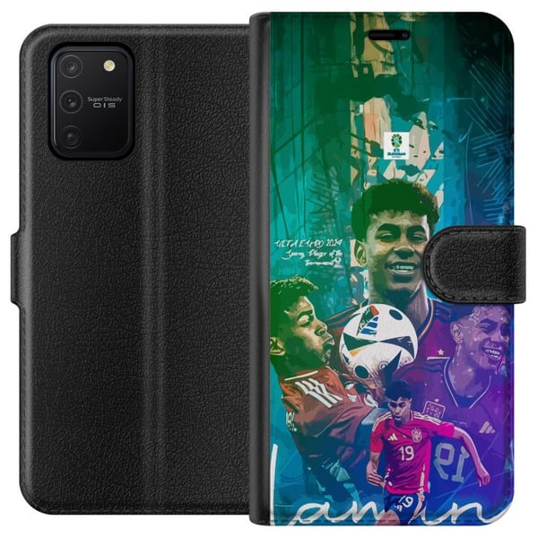 Kompatibelt Lommeboketui til Samsung Galaxy S10 Lite Lamine Yamal-fotballmotiv med Barcelona- og Spania-inspirasjon i fargerik stil Kompatibelt Lommeboketui til Samsung Galaxy S10 Lite Lamine Yamal-fotballmotiv med Barcelona- og Spania-inspirasjon i fargerik stil