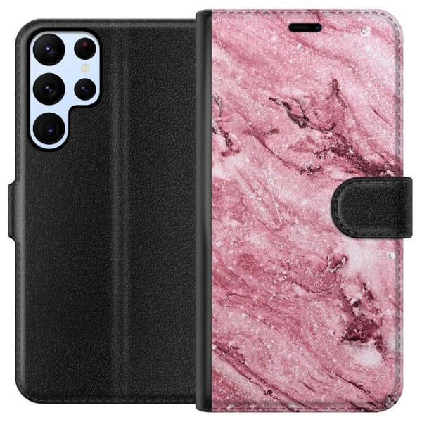 Yhteensopiva Lompakkokotelo Samsung Galaxy S22 Ultra 5G Glitteri Marmori
