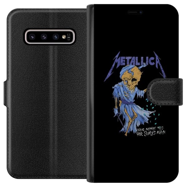 Kompatibelt Lommeboketui til Samsung Galaxy S10+ Metallica Rockeband Musikk Hardrock