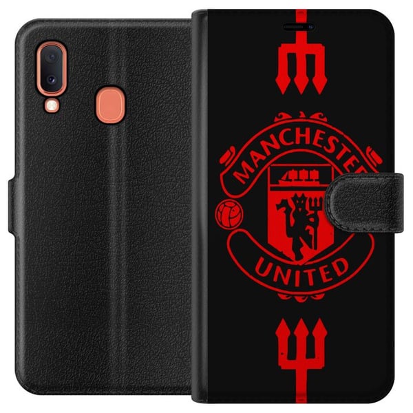 Kompatibelt Plånboksfodral till Samsung Galaxy A20e ManchesterUnited Kompatibelt Plånboksfodral till Samsung Galaxy A20e ManchesterUnited