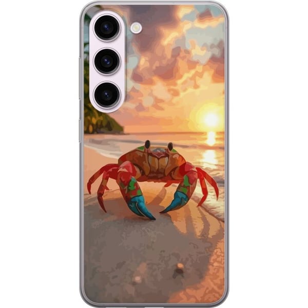 Yhteensopiva Puhelinkuori Samsung Galaxy S23 Trooppinen rantakrapu värikäs design auringonlasku meri aallot ja lämmin lomatunnelma trooppisen luonnon