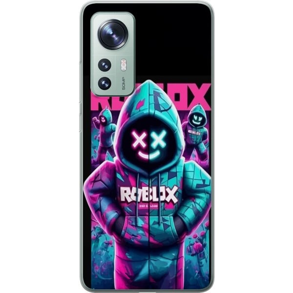 Yhteensopiva Puhelinkuori Xiaomi 12 Roblox Hoodie Legend Mystinen Roblox-hahmo sinisessä hupparissa, jossa on futuristinen neonvalo
