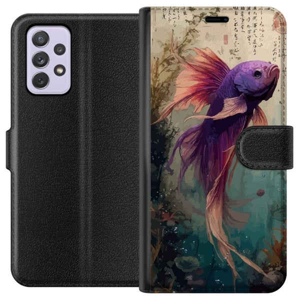 Kompatibelt Lommeboketui til Samsung Galaxy A52s 5G Asiatisk koifisk japansk akvarium