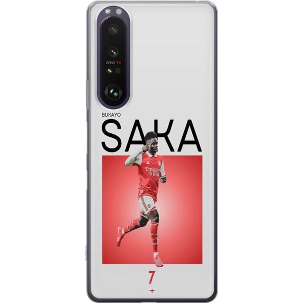Kompatibelt Mobilskal till Sony Xperia 1 III Bukayo Saka Arsenal England 16 assist trots skada fotboll teknisk snabb spelare som levererar starka ins