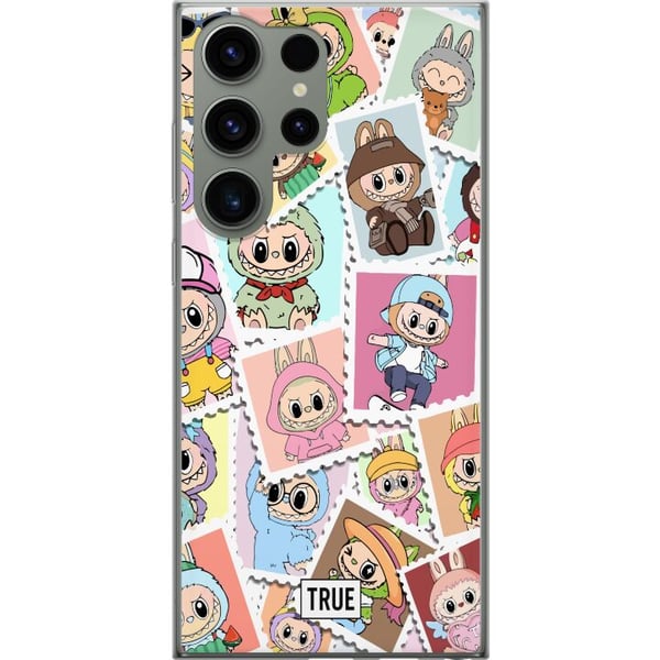 Kompatibel Mobilcover til Samsung Galaxy S23 Ultra Cute Stamp Squad – sødt samlermotiv med farverige figurer i dyrekostumer og et legende design