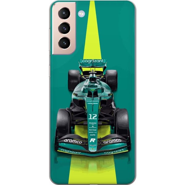 Kompatibel Mobilcover til Samsung Galaxy S21 Grøn formelbil i moderne racingdesign med stilren studiefølelse Kompatibel Mobilcover til Samsung Galaxy S21 Grøn formelbil i moderne racingdesign med stilren studiefølelse