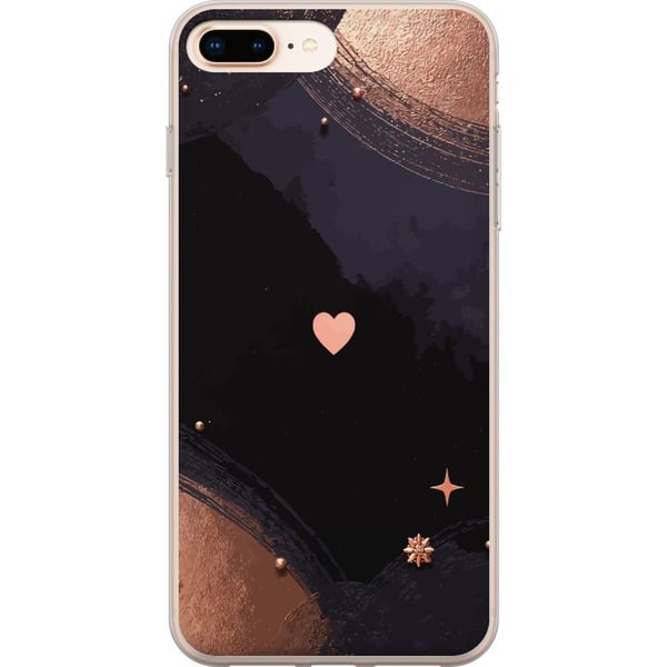 Yhteensopiva Puhelinkuori Apple iPhone 8 Plus Tyylitelty rakkausteema tummissa sävyissä kuparinhohteella Yhteensopiva Puhelinkuori Apple iPhone 8 Plus Tyylitelty rakkausteema tummissa sävyissä kuparinhohteella