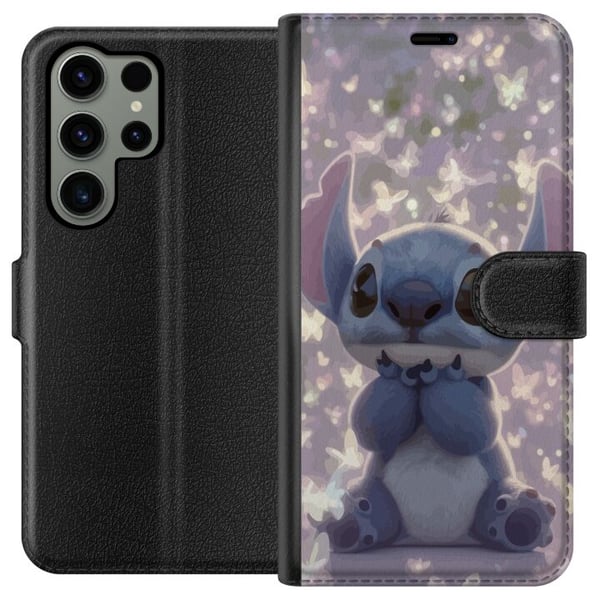 Kompatibelt Lommeboketui til Samsung Galaxy S23 Ultra Stitch med sommerfugler søt Disney kawaii blå romvesen sommerfugler magisk pastell drømmende mo Kompatibelt Lommeboketui til Samsung Galaxy S23 Ultra Stitch med sommerfugler søt Disney kawaii blå romvesen sommerfugler magisk pastell drømmende mo