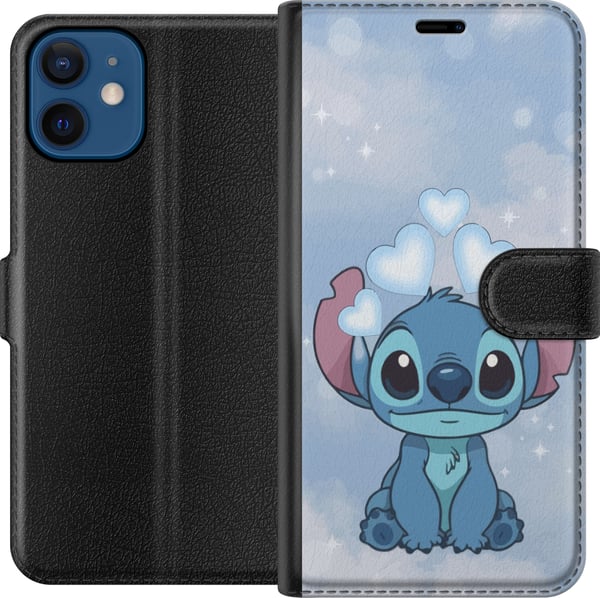 Kompatibelt Plånboksfodral till Apple iPhone 12 mini Stitch Hoppande Glädje – Rolig Design för Present