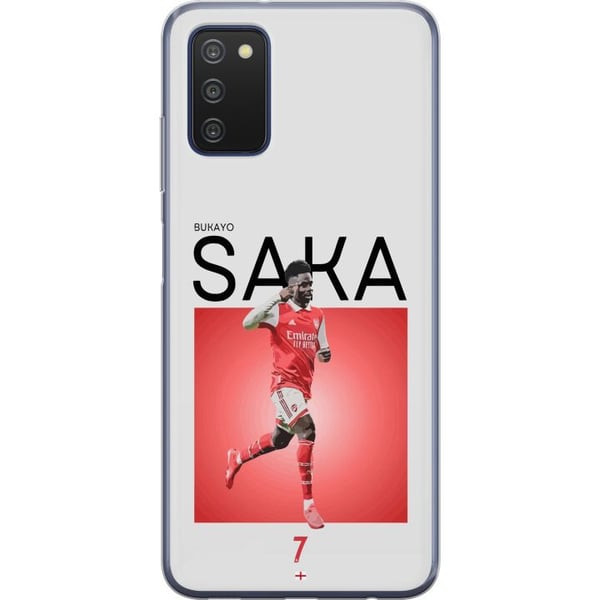 Kompatibelt Mobilskal till Samsung Galaxy A03s Bukayo Saka Arsenal England 16 assist trots skada fotboll teknisk snabb spelare som levererar starka i