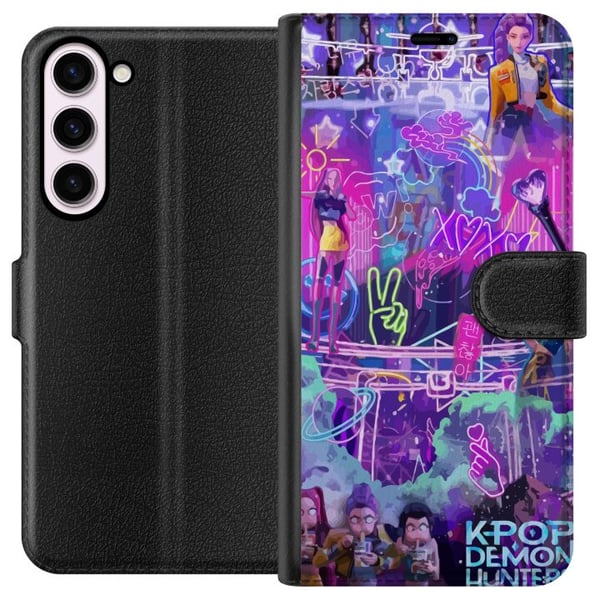 Yhteensopiva Lompakkokotelo Samsung Galaxy S23+ Kpop demoninmetsästäjät neonvalot kaupunki violetti hehku idoliestetiikka tunnelma