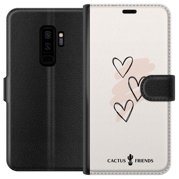Yhteensopiva Lompakkokotelo Samsung Galaxy S9+ Kaktus ja ystävät - Pehmeä romanttinen luonnos Yhteensopiva Lompakkokotelo Samsung Galaxy S9+ Kaktus ja ystävät - Pehmeä romanttinen luonnos