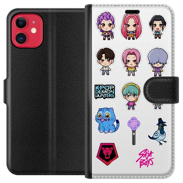 Kompatibel Tegnebogsetui til Apple iPhone 11 Kpop Dæmonjægere Chibi Søde Idoler Anime Stil Tegnefilm Kawaii Kunst Kompatibel Tegnebogsetui til Apple iPhone 11 Kpop Dæmonjægere Chibi Søde Idoler Anime Stil Tegnefilm Kawaii Kunst