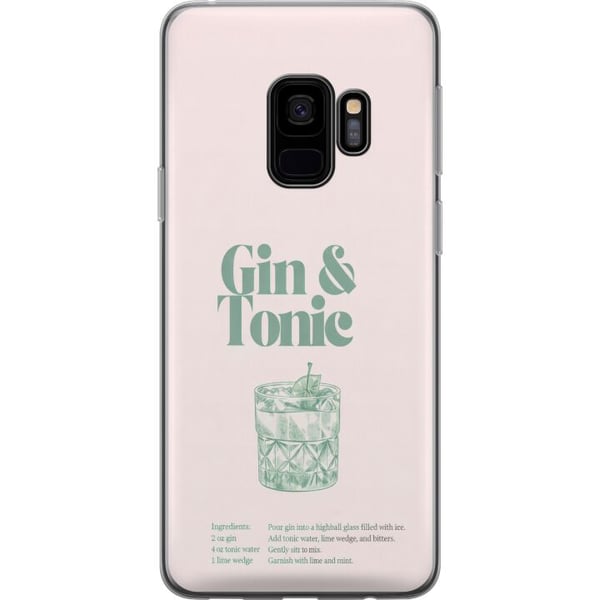 Kompatibelt Mobilskal till Samsung Galaxy S9 Gin och tonic i stilren retroillustration Kompatibelt Mobilskal till Samsung Galaxy S9 Gin och tonic i stilren retroillustration