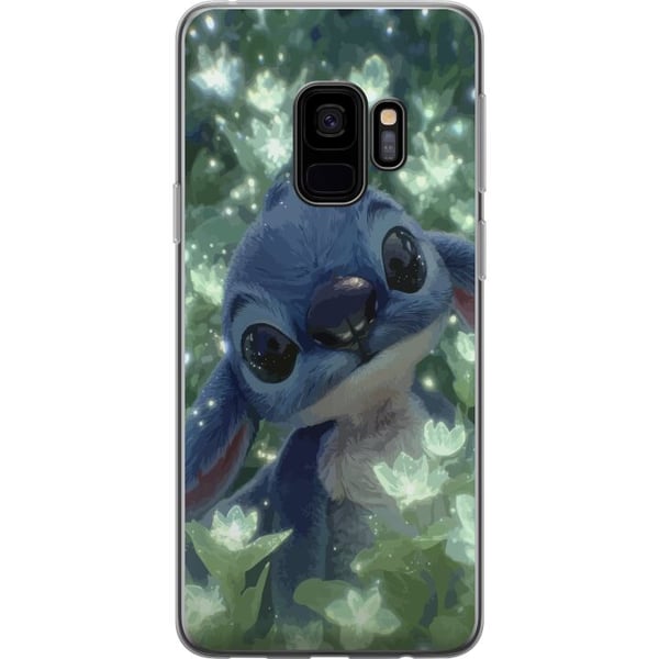 Kompatibel Mobilcover til Samsung Galaxy S9 Disney Stitch kawaii-figur med blomst
