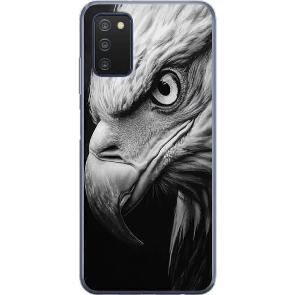 Kompatibelt Mobildeksel til Samsung Galaxy A03s Ørn portrett realistisk nærbilde kraftfull ørn fugl dyremotiv sterk dyrelivillustrasjon naturplakat