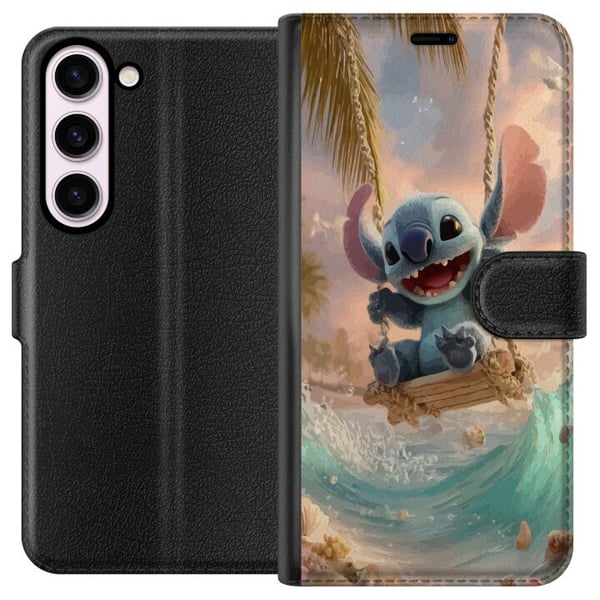 Kompatibel Tegnebogsetui til Samsung Galaxy S23 Disney Stitch samlerfigur blå alien Kompatibel Tegnebogsetui til Samsung Galaxy S23 Disney Stitch samlerfigur blå alien