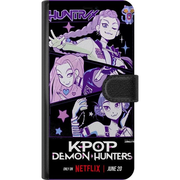 Kompatibelt Plånboksfodral till Samsung Galaxy A32 5G Kpop Demon Hunters Huntrix Stars Mira Zoey Rumi Purple Idol Glow