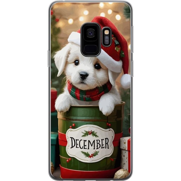 Kompatibelt Mobildeksel til Samsung Galaxy S9 Desember valp jul søt hund nisselue koselig jul valp festlig snø lys bedårende høytid plakat Kompatibelt Mobildeksel til Samsung Galaxy S9 Desember valp jul søt hund nisselue koselig jul valp festlig snø lys bedårende høytid plakat