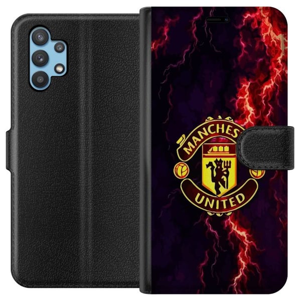 Kompatibelt Plånboksfodral till Samsung Galaxy A32 5G Manchester United Kompatibelt Plånboksfodral till Samsung Galaxy A32 5G Manchester United