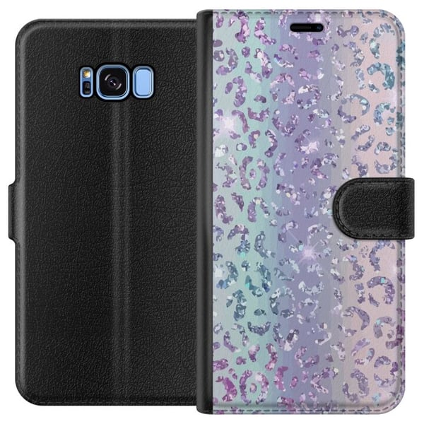 Kompatibelt Plånboksfodral till Samsung Galaxy S8 Glitter Leopard Kompatibelt Plånboksfodral till Samsung Galaxy S8 Glitter Leopard